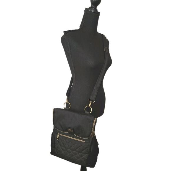 New! Travelon RFID Convertible Backpack Foldover Black 13\